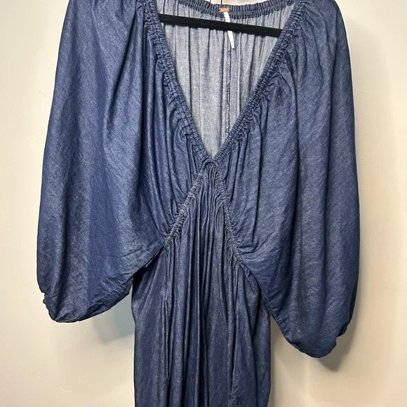 NWOT Free People Denim Mini Dress - Picture 2 of 4